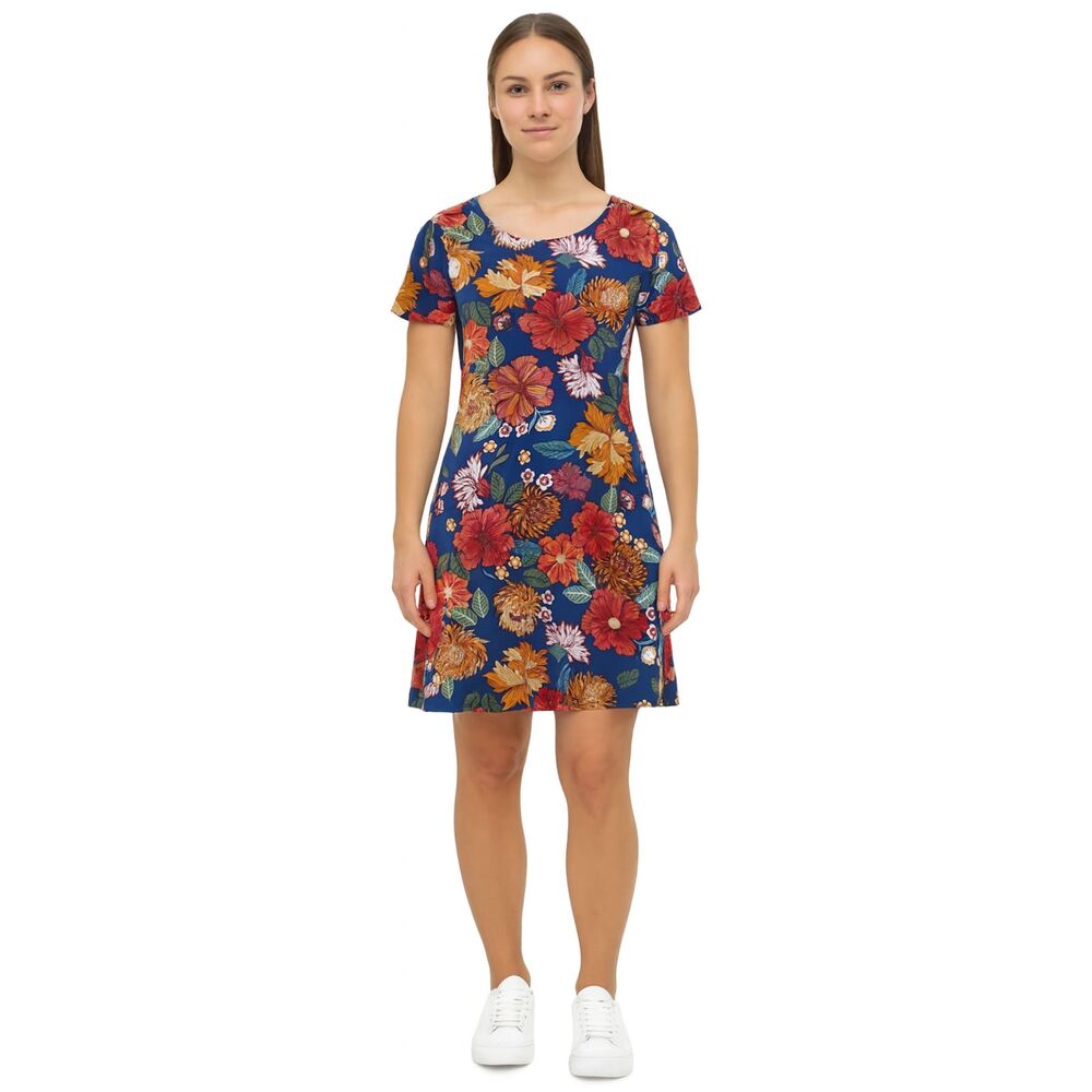 LOFT Womens Floral Shirt Dress XS  Vintage 50s Retro Revival